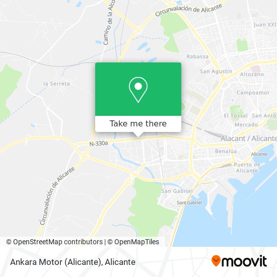 mapa Ankara Motor (Alicante)