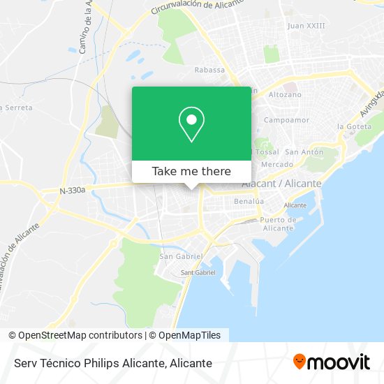 Serv Técnico Philips Alicante map