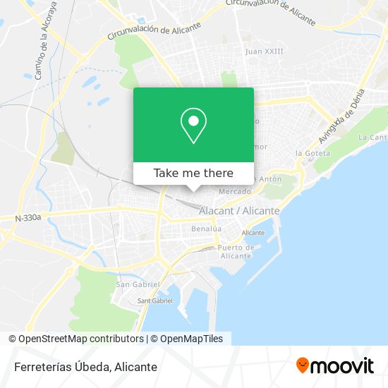 Ferreterías Úbeda map