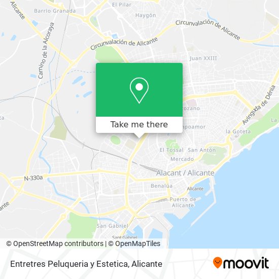 Entretres Peluqueria y Estetica map