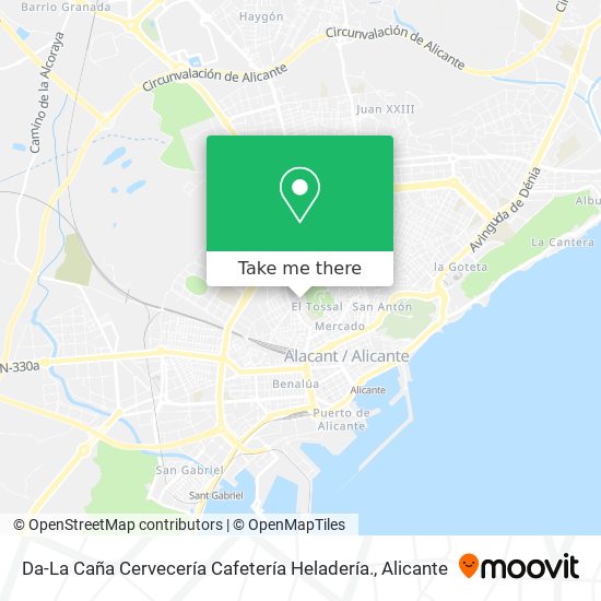 Da-La Caña Cervecería Cafetería Heladería. map