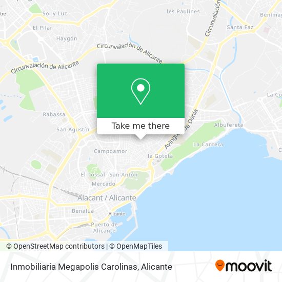 Inmobiliaria Megapolis Carolinas map