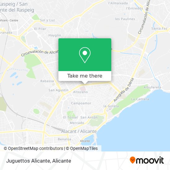 mapa Juguettos Alicante