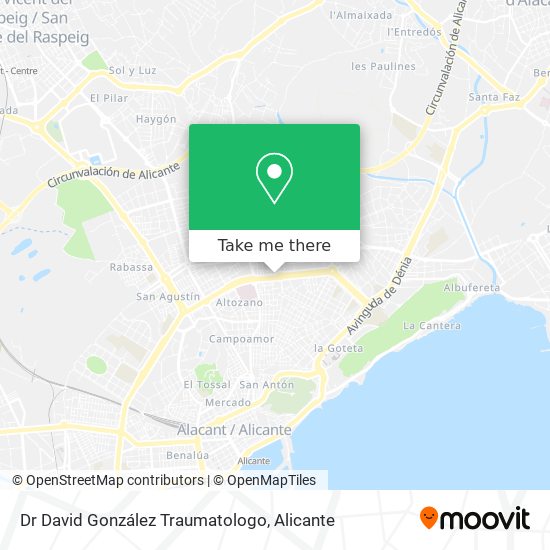 Dr David González Traumatologo map