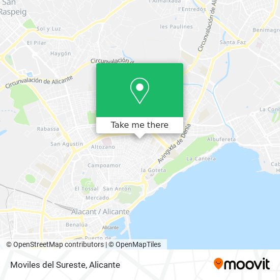 Moviles del Sureste map