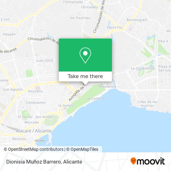 Dionisia Muñoz Barrero map