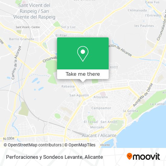 Perforaciones y Sondeos Levante map