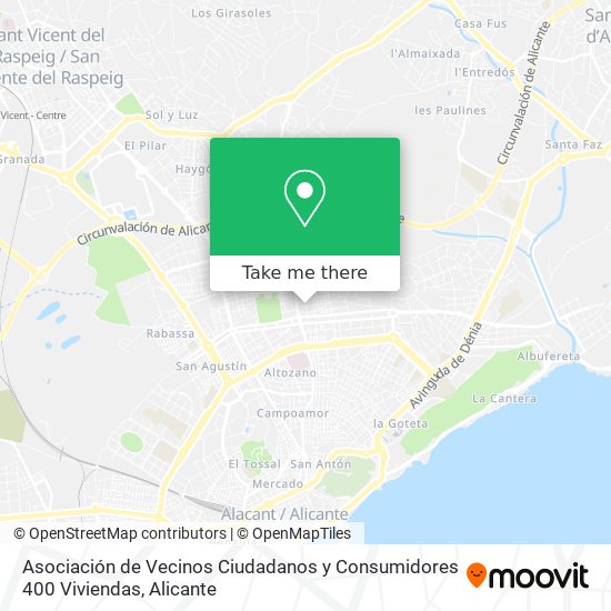 Asociación de Vecinos Ciudadanos y Consumidores 400 Viviendas map