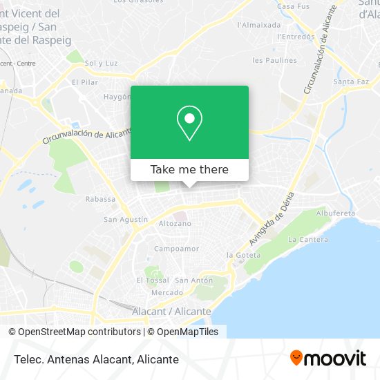 Telec. Antenas Alacant map