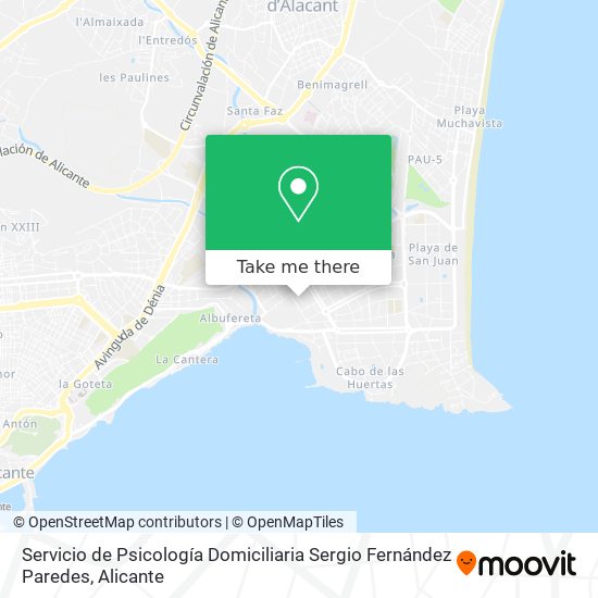 Servicio de Psicología Domiciliaria Sergio Fernández Paredes map