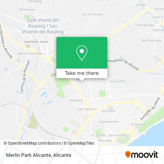 Merlín Park Alicante map