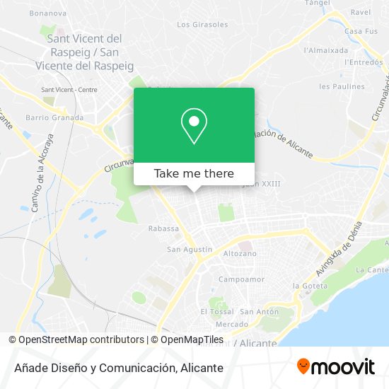 Añade Diseño y Comunicación map
