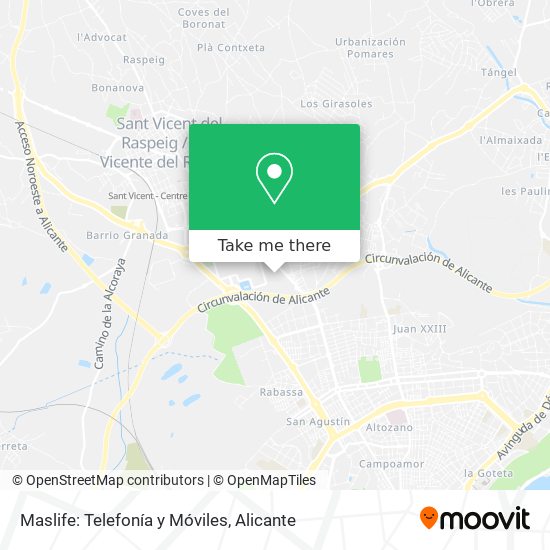 Maslife: Telefonía y Móviles map