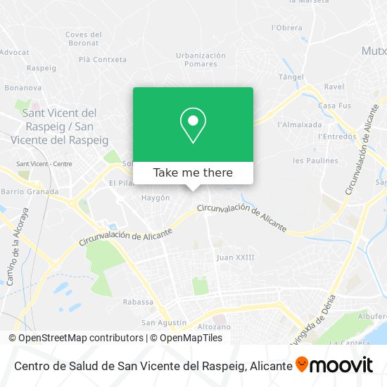 Centro de Salud de San Vicente del Raspeig map