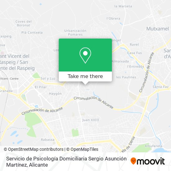 Servicio de Psicología Domiciliaria Sergio Asunción Martínez map