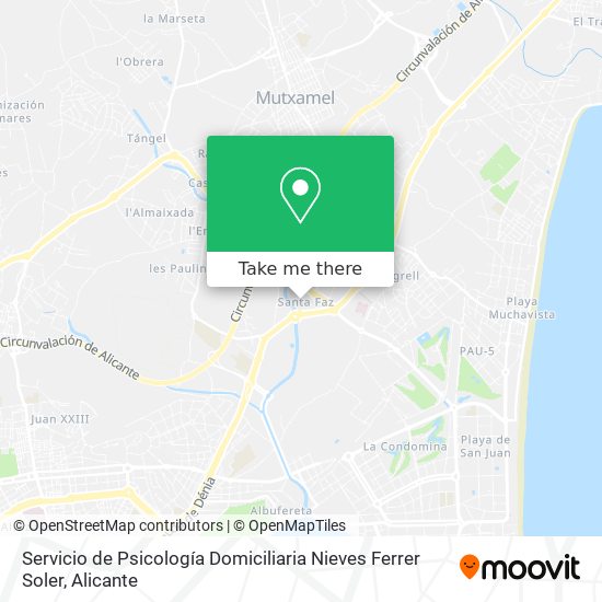 Servicio de Psicología Domiciliaria Nieves Ferrer Soler map
