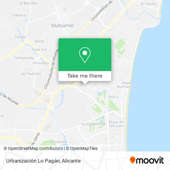 Urbanización Lo Pagán map