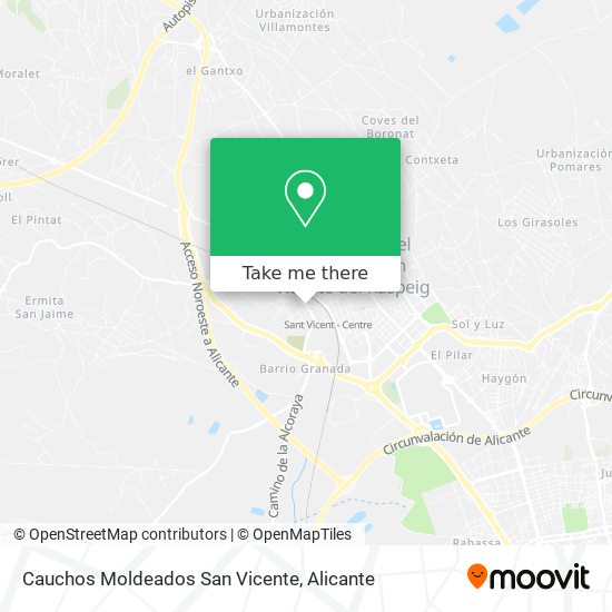 Cauchos Moldeados San Vicente map