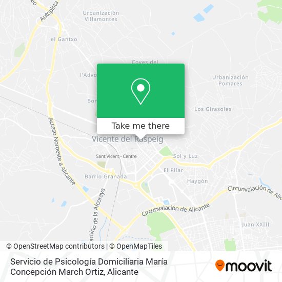 Servicio de Psicología Domiciliaria María Concepción March Ortiz map