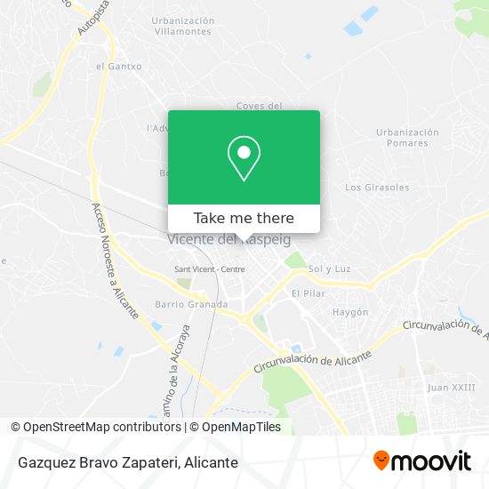Gazquez Bravo Zapateri map