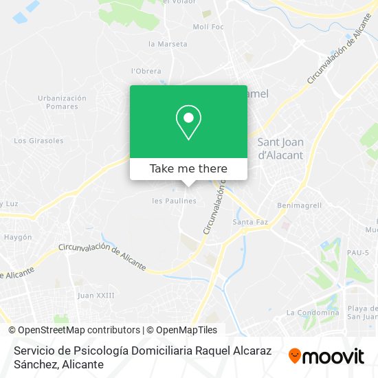 Servicio de Psicología Domiciliaria Raquel Alcaraz Sánchez map