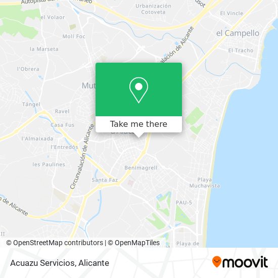 Acuazu Servicios map