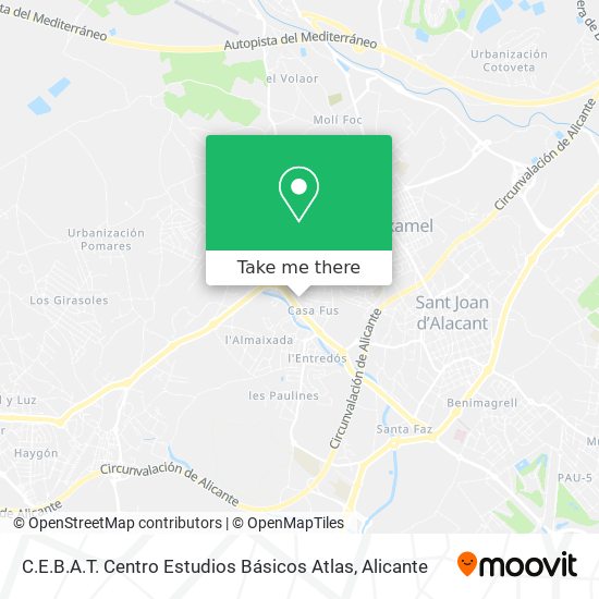 C.E.B.A.T. Centro Estudios Básicos Atlas map
