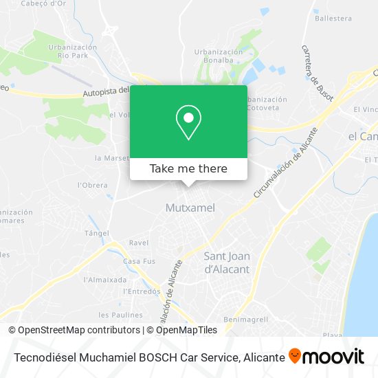 Tecnodiésel Muchamiel BOSCH Car Service map