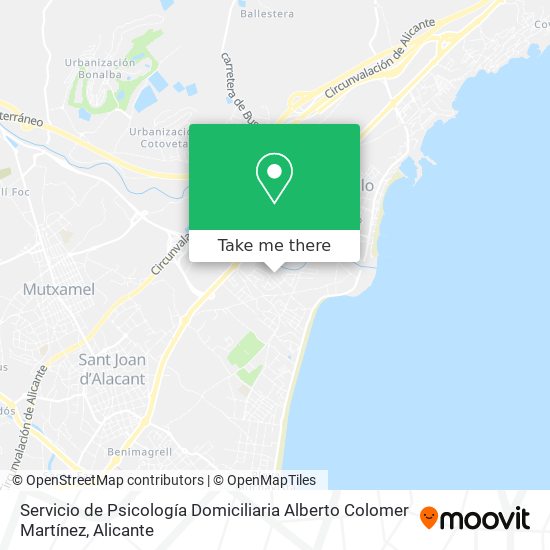 Servicio de Psicología Domiciliaria Alberto Colomer Martínez map