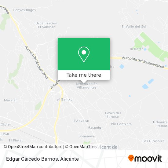 Edgar Caicedo Barrios map
