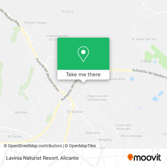 Lavinia Naturist Resort map