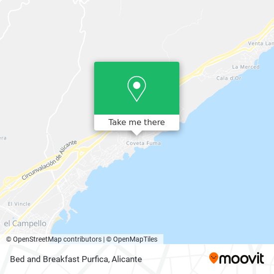 Bed and Breakfast Purfica map