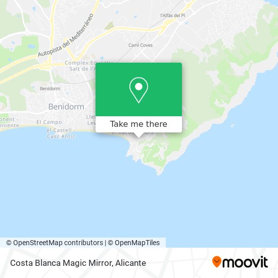 Costa Blanca Magic Mirror map