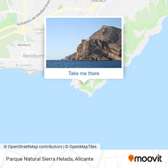 Parque Natural Sierra Helada map