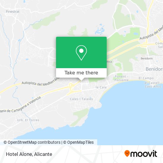 Hotel Alone map