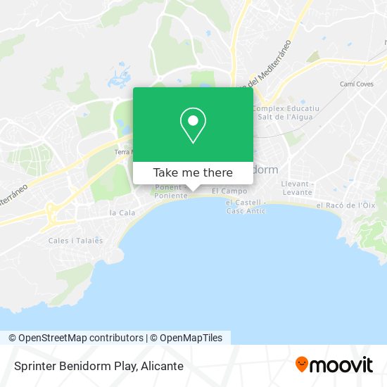 Sprinter Benidorm Play map