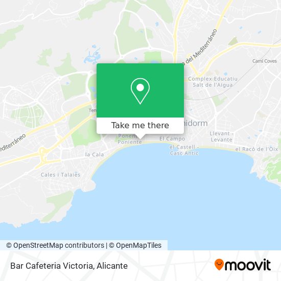 Bar Cafeteria Victoria map