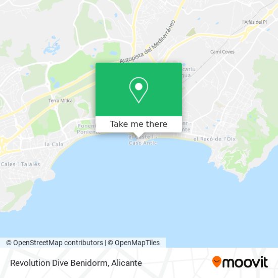Revolution Dive Benidorm map