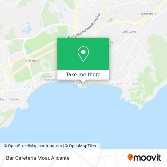 Bar Cafetería Moai map