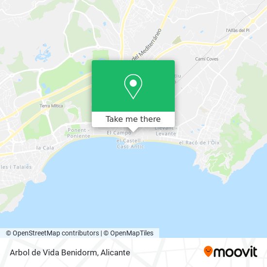 Arbol de Vida Benidorm map
