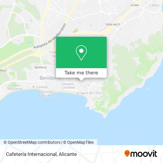 Cafetería Internacional map