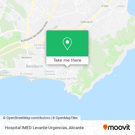 Hospital IMED Levante-Urgencias map