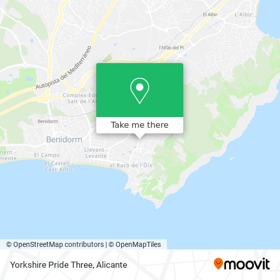 Yorkshire Pride Three map