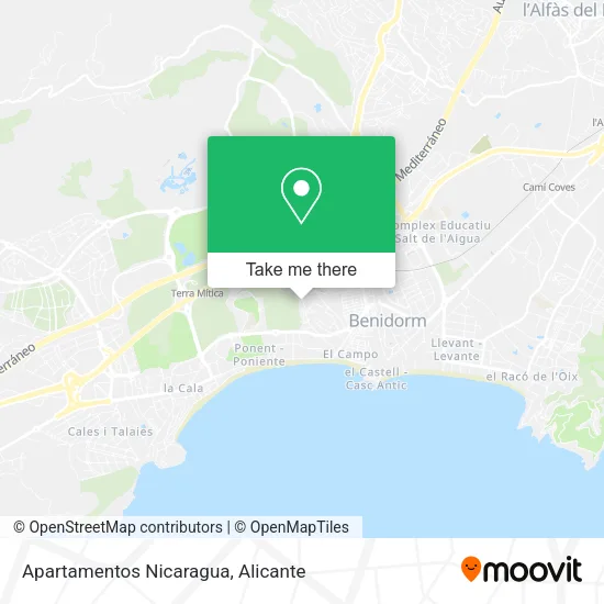 Apartamentos Nicaragua map