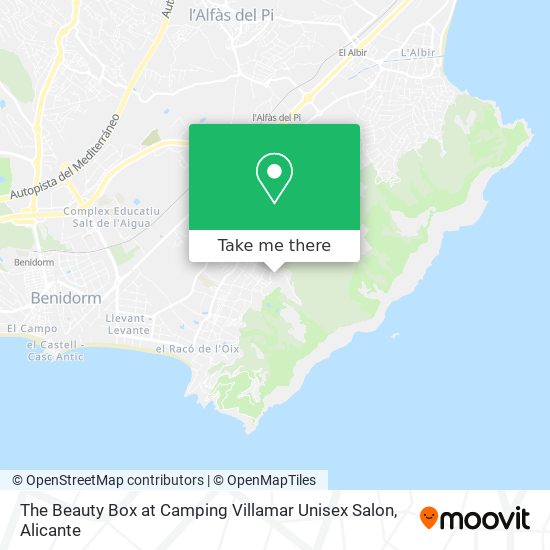 The Beauty Box at Camping Villamar Unisex Salon map