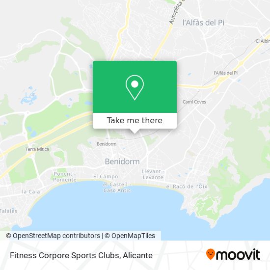 Fitness Corpore Sports Clubs map
