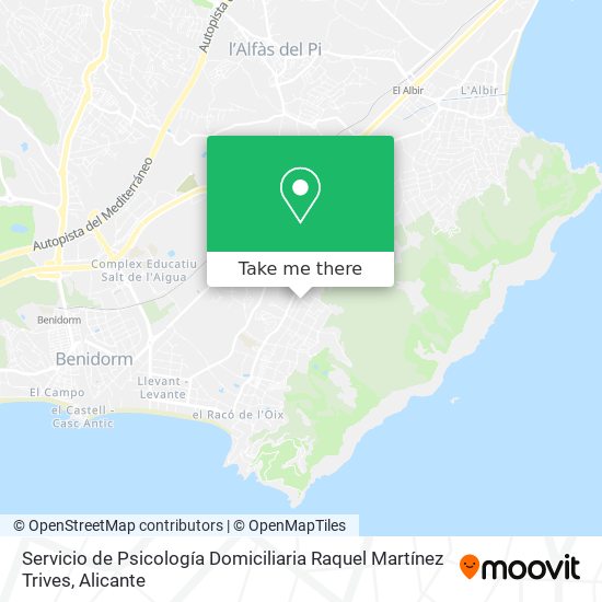 Servicio de Psicología Domiciliaria Raquel Martínez Trives map