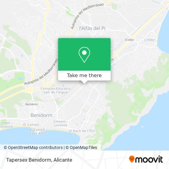 mapa Tapersex Benidorm