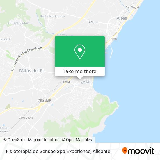 Fisioterapia de Sensae Spa Experience map