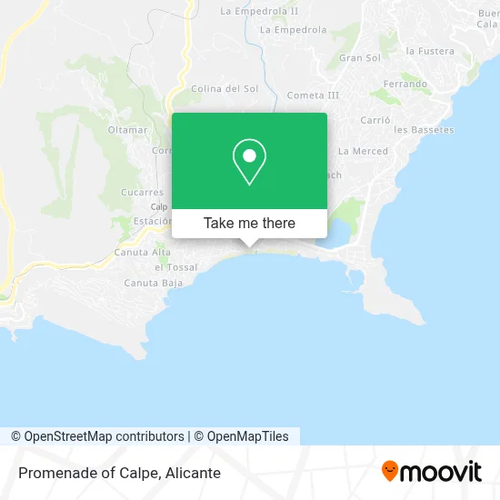 Promenade of Calpe map